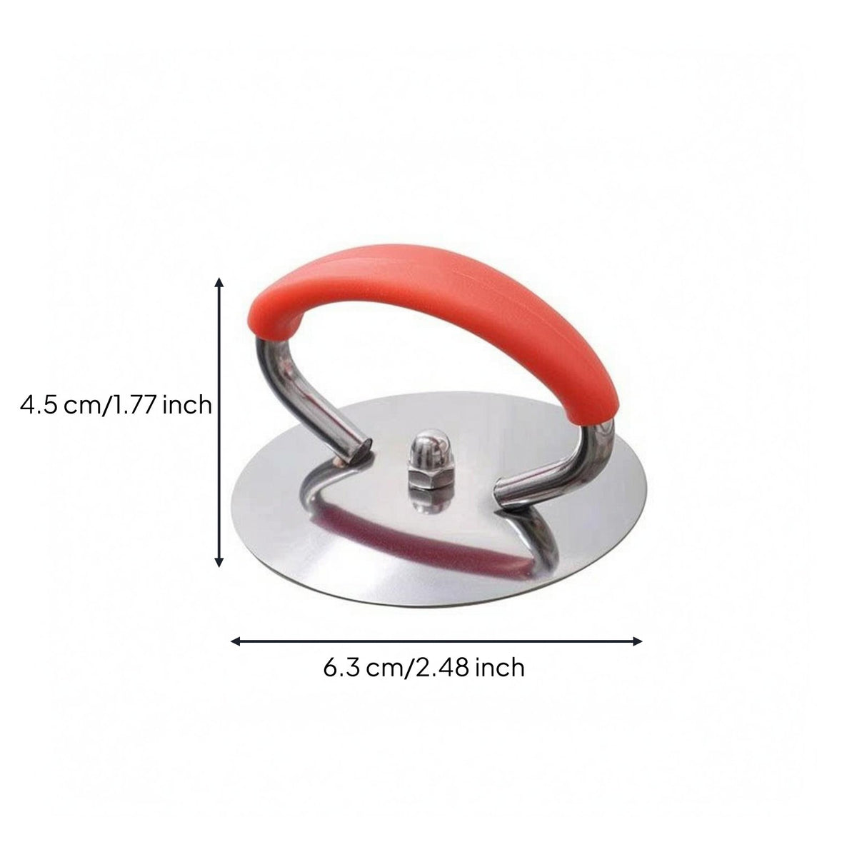 Pot Lid Handle Curved Grip Stainless Steel Lid Handle Polished Metal