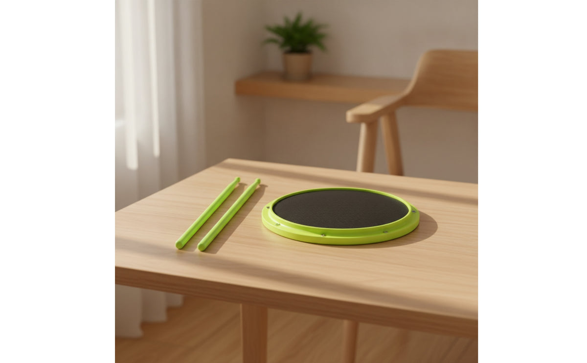 Drum Training Pad with Drumsticks Low-Noise Drum Practice Pad with Sticks Responsive Percussion for Pre-Practice