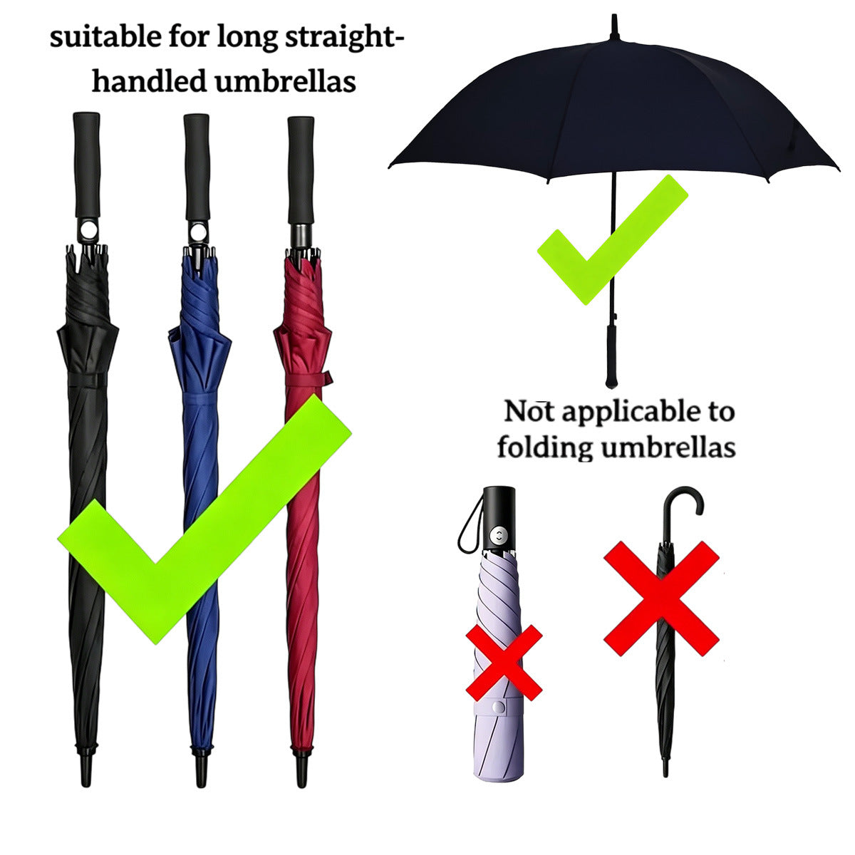 Adjustable Double-Shoulder Umbrella Holder Strap for Hands-Free Use