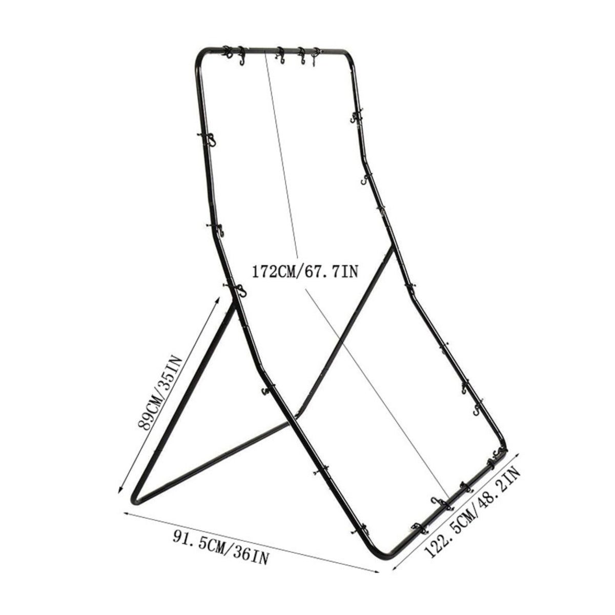 Practice Rebound Net Freestanding Sports Gear Mesh Netting