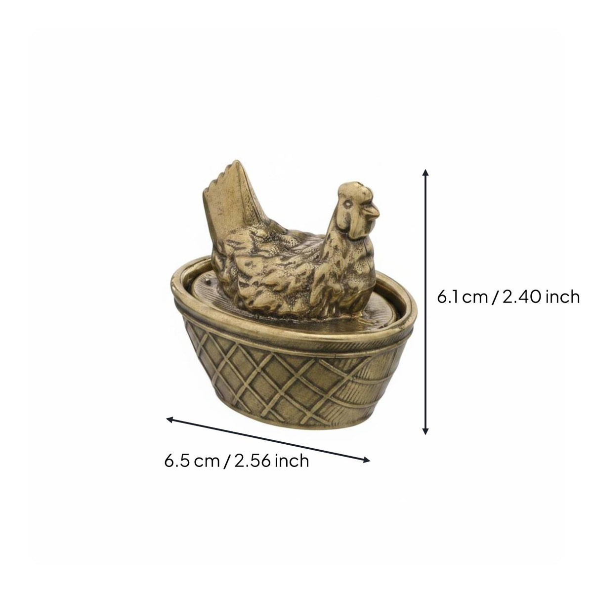 Antique Style Jewelry Box Multi-Functional Hen Trinket Box Creative Design House Decoration for Shelf