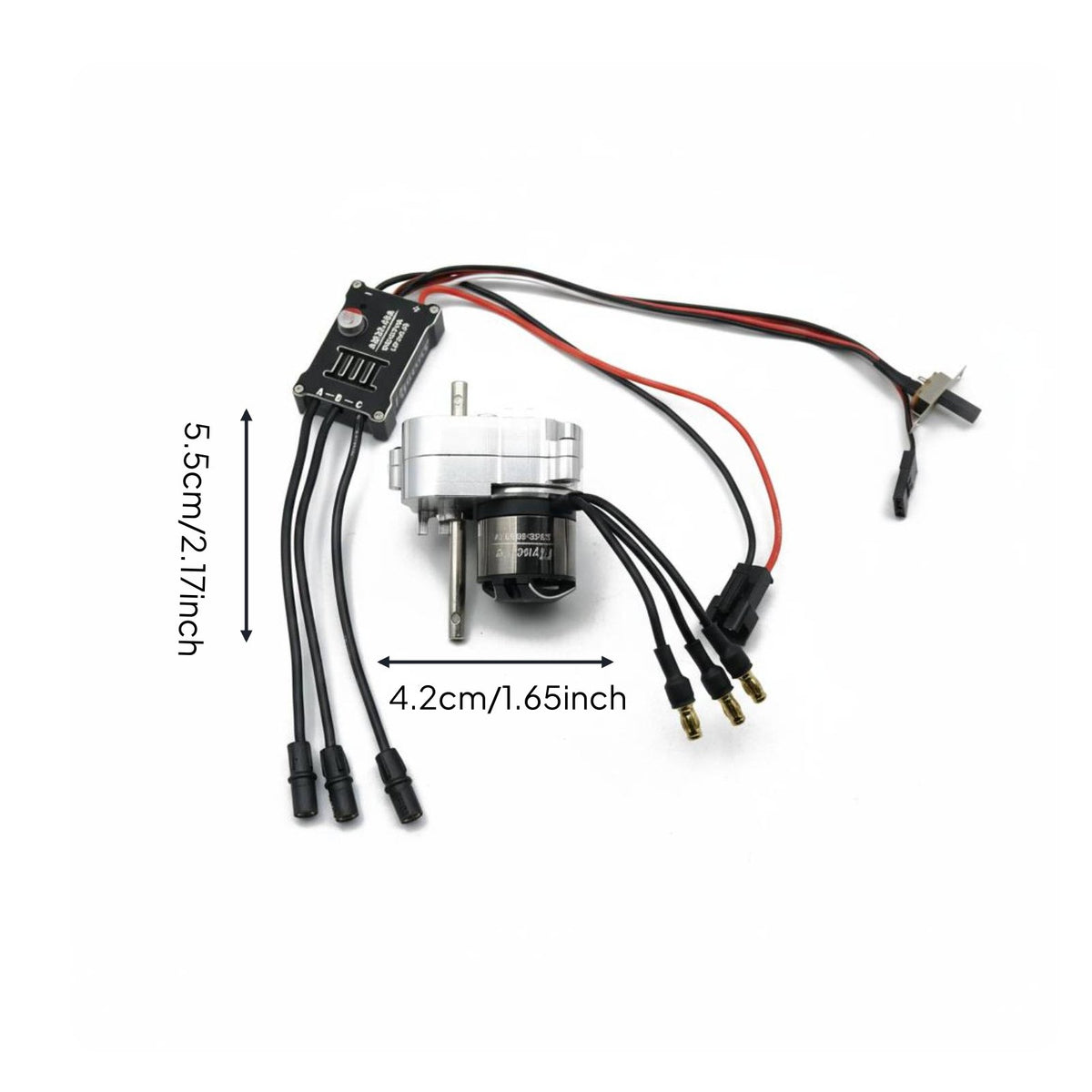 Metal Gearbox Brushless Motor High Rotational Force Low Range Steel Gears