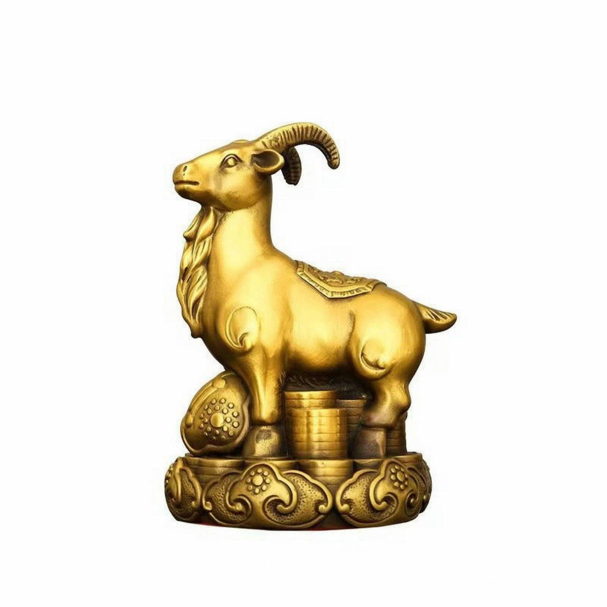 Astrological Sheep Statue Ornate animal Ornament Elegant Sculpture for Collectors, Shelf