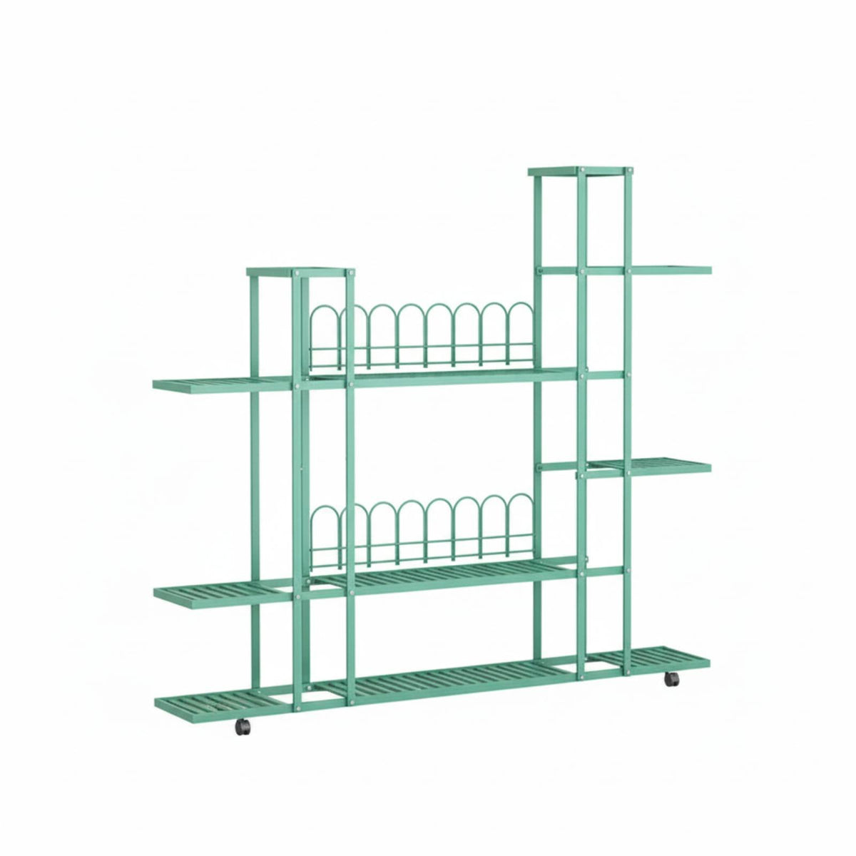 Multi-Tier Flower Pot Holder Floor-Standing 5-Tier Rolling Plant Stand Space-Saving Stable Base for Living Room, Corner Spaces