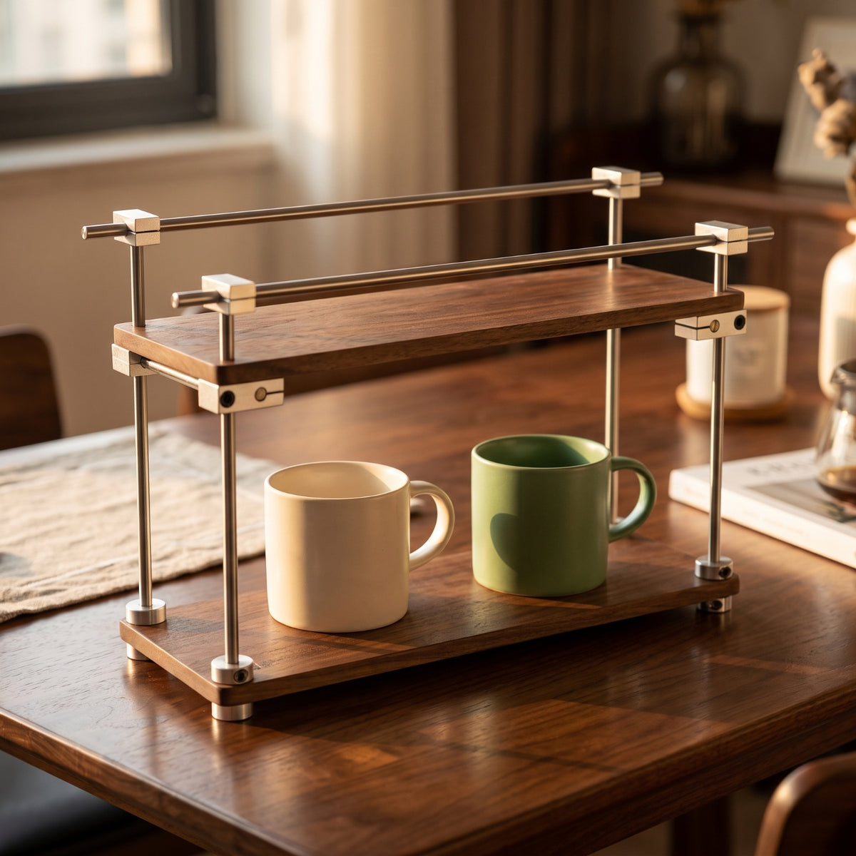 Tabletop Organizer Metal Tabletop Rack Freestanding Display Riser for Collectors, Desk
