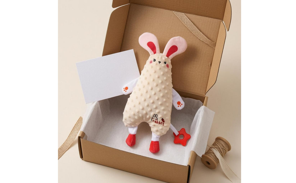 Soft Baby Comfort Toy 3D Dot Textile Infant Soothing Toy Baby Teether Embroidered Face Textured Surface for Infants