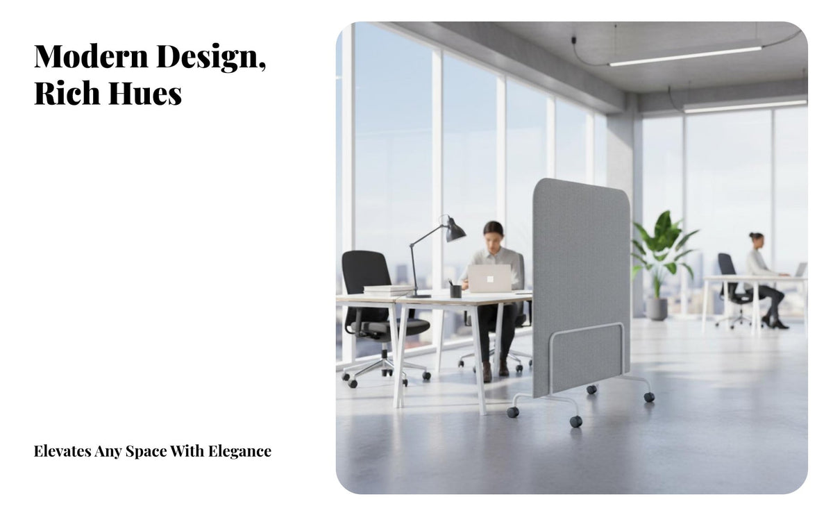 Noise Reduction Rolling Wave-Shaped Sound Barrier Mobile Design Acoustic Screen Decorative Movable Partition for Interior Designers, Architects, Facility Planners, Library, Lobby, showcase venue Hall