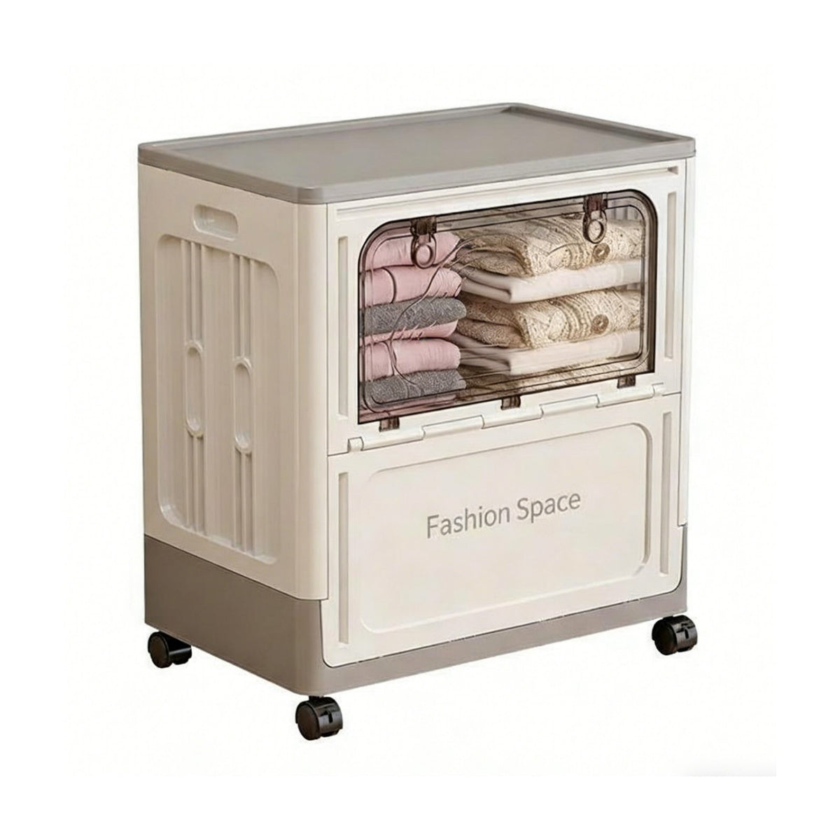 Stackable container with Front accessibleing Large Capacity Household Storage debrisimpervious