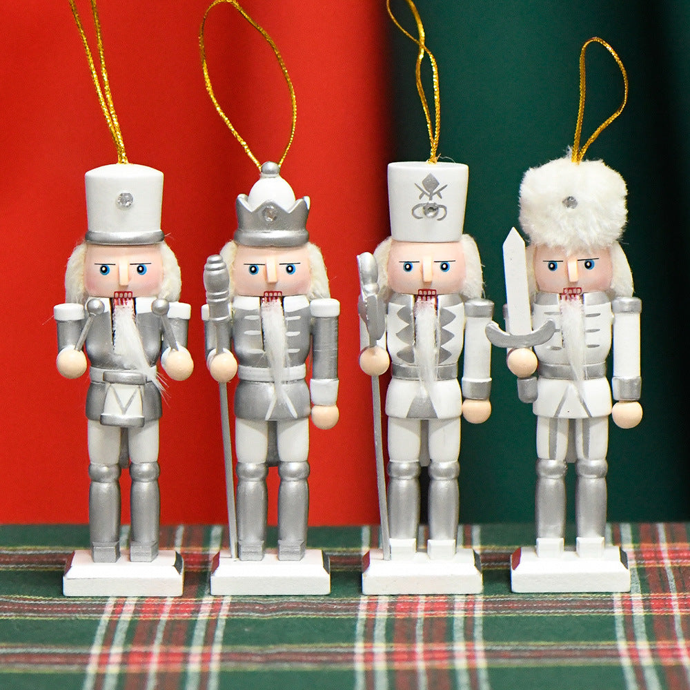 13cm Soldier Nutcracker Wooden Figurine Home Decor