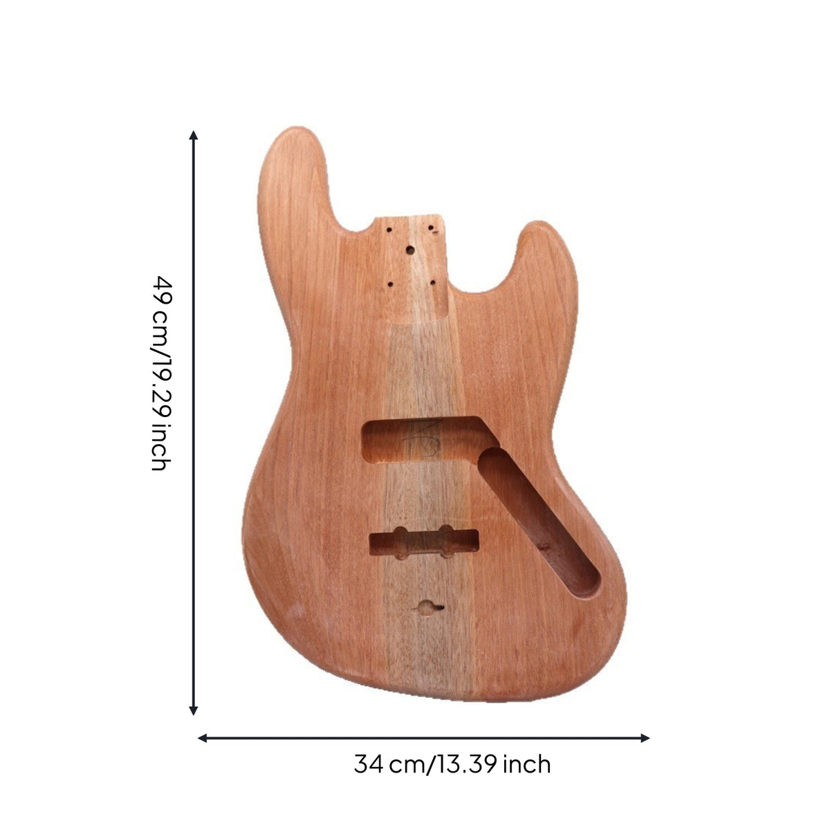 Jazz-Type Bass Body Planed Wood Glued for Luthier