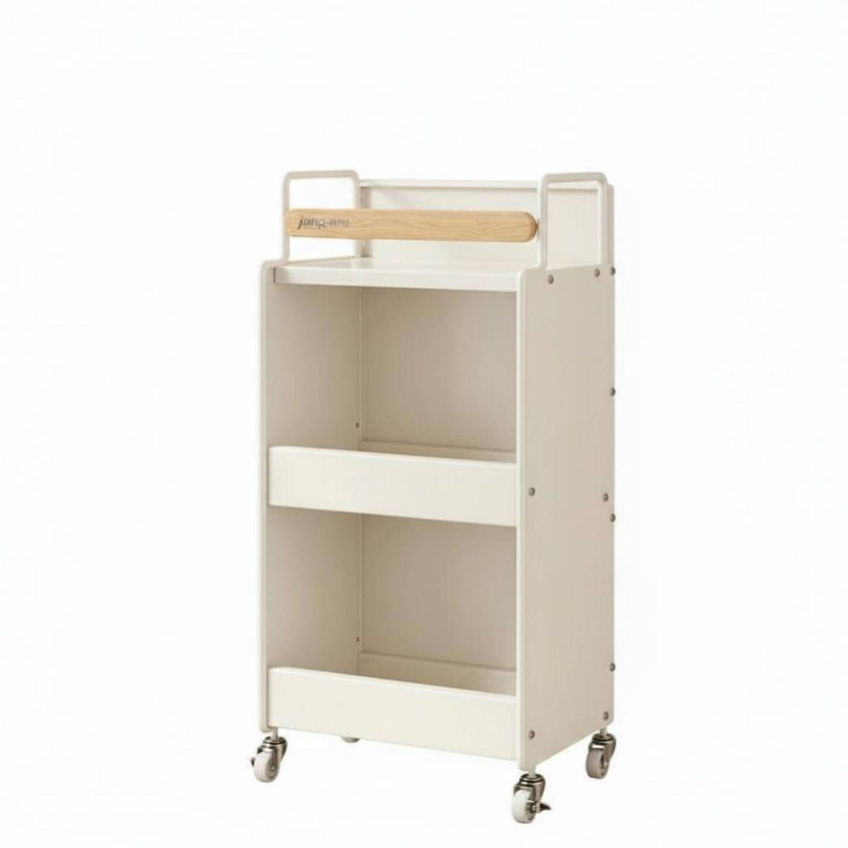 Multi-Tier Storage Trolley Movable with casters Tiered Rolling Shelf for Students