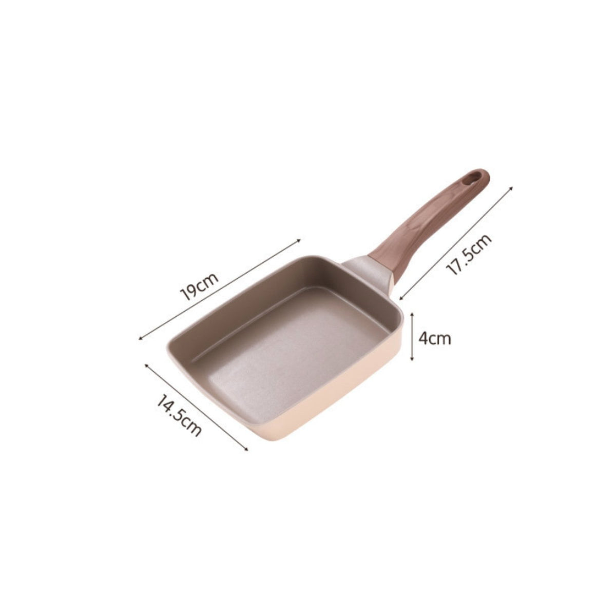 Tamagoyaki Pan Deepened Design Deep Nonstick Skillet Ceramic Coating