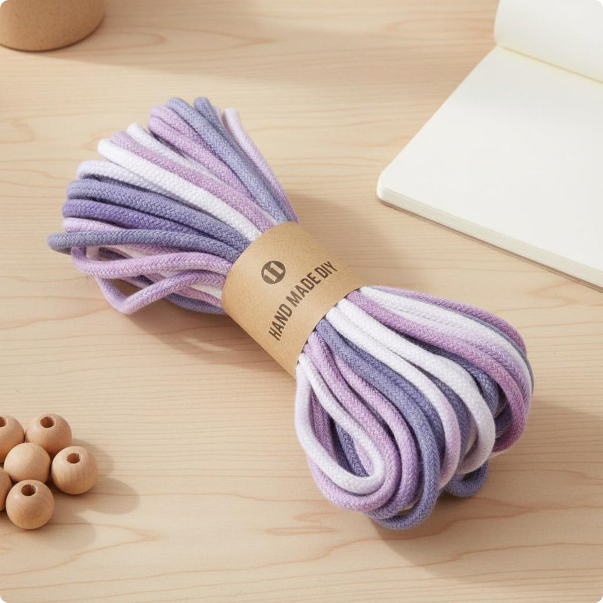 4mm Cord Easy to Knot Gradient Cord Fiber Macrame Rope for Crafting