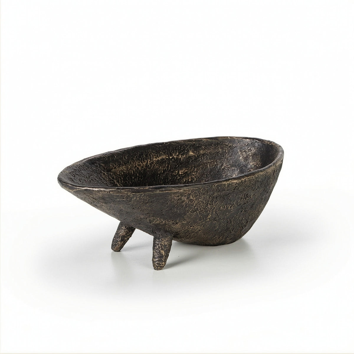 Footed Fruit Tray Textured Sculptural Fruit Bowl Artful Simplicity Footed Bowl for Interior Stylists, Simplicity Seekers