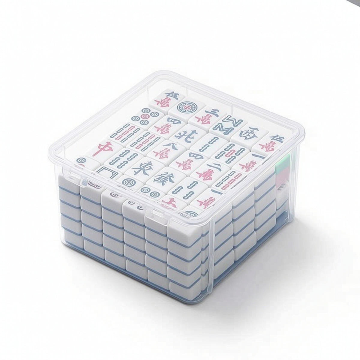 Mahjong Case with Handle Portable Mahjong Tile Storage Box Dustproof for Travel