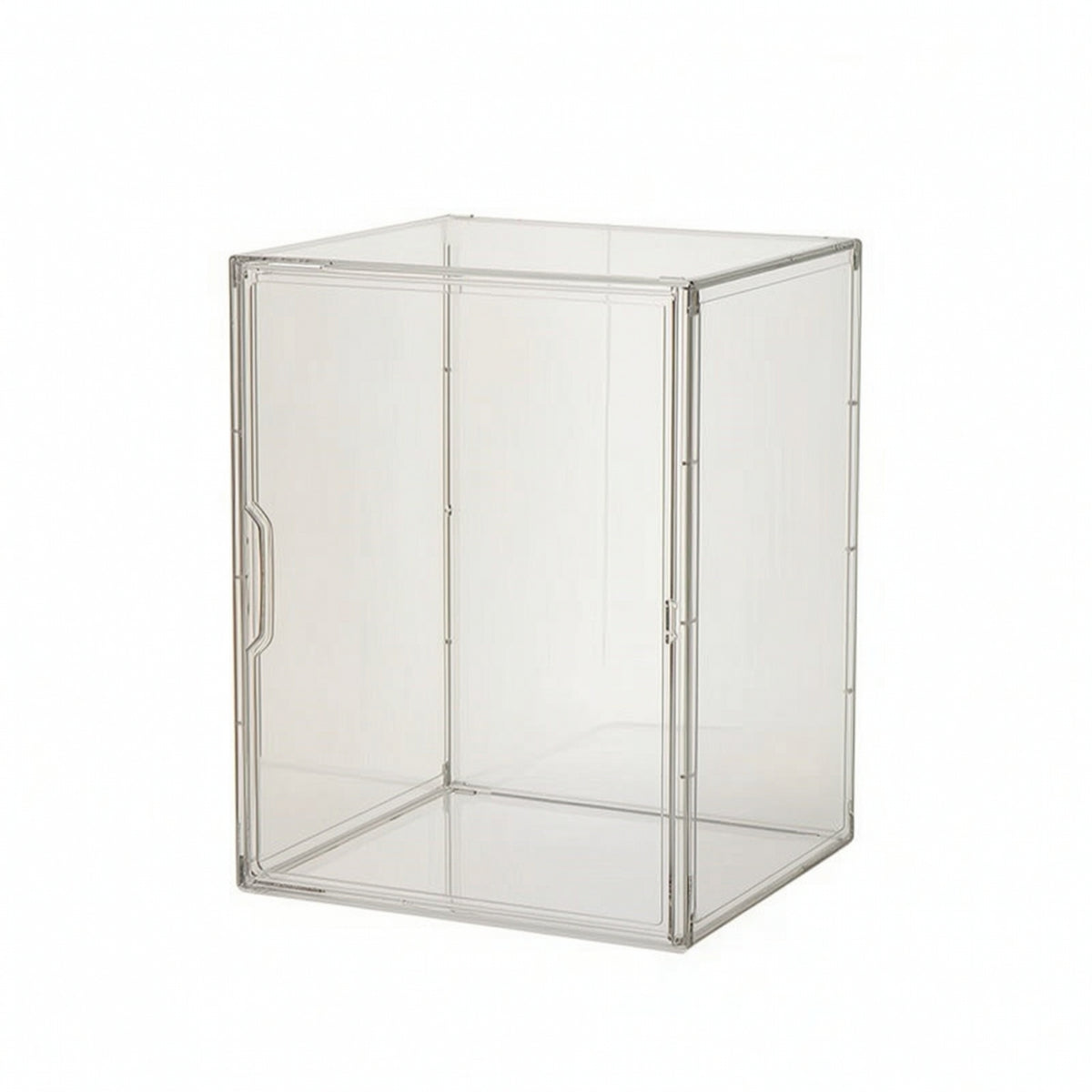 Clear Helmet Display Case Front-Opening Display Case with Door Rigid Transparent Storage Box Vertical for Collectors, Collection Corners, Shelves