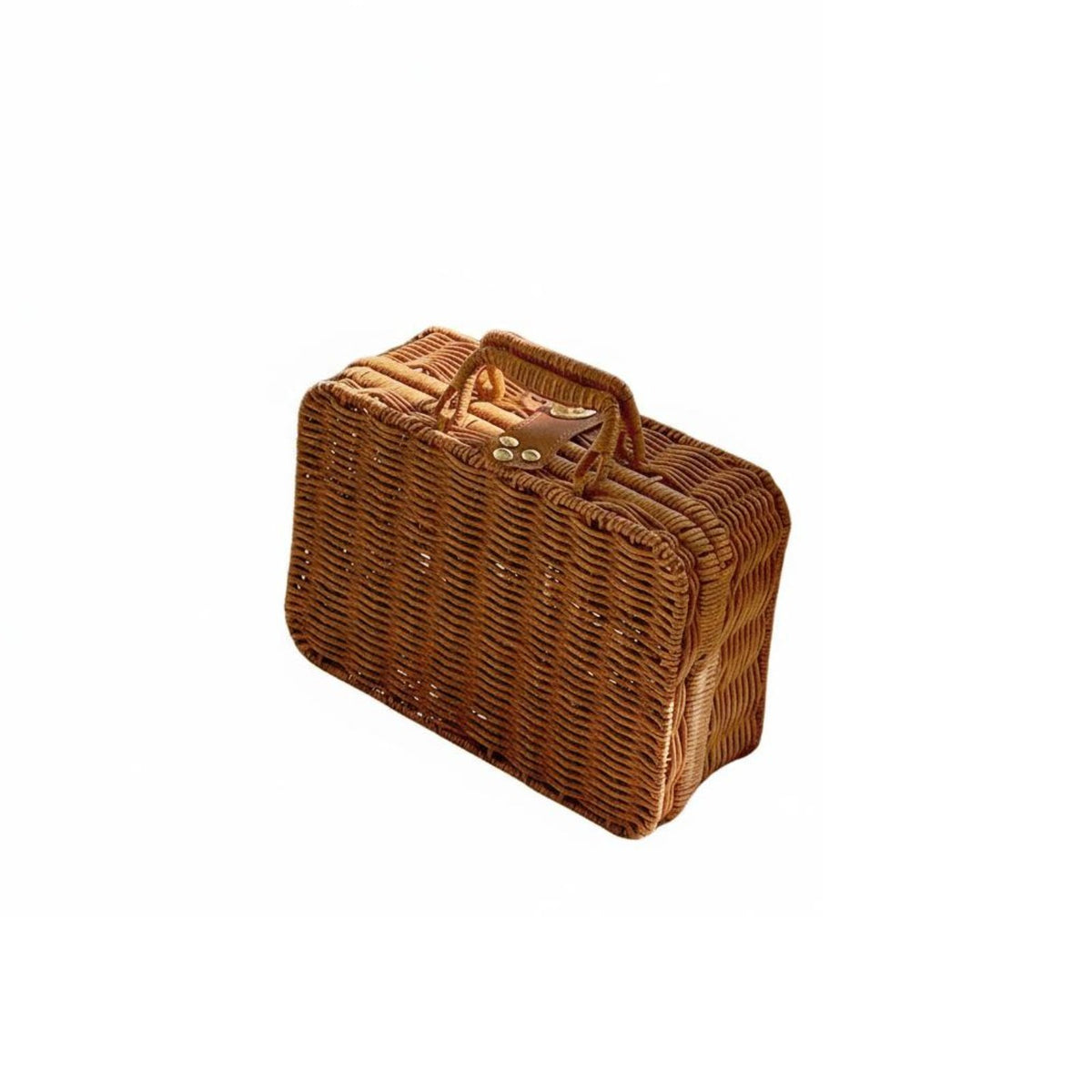 Woven Suitcase Basket With Handle Suitcaseand aesthetic Container Portable for outdoor dinings