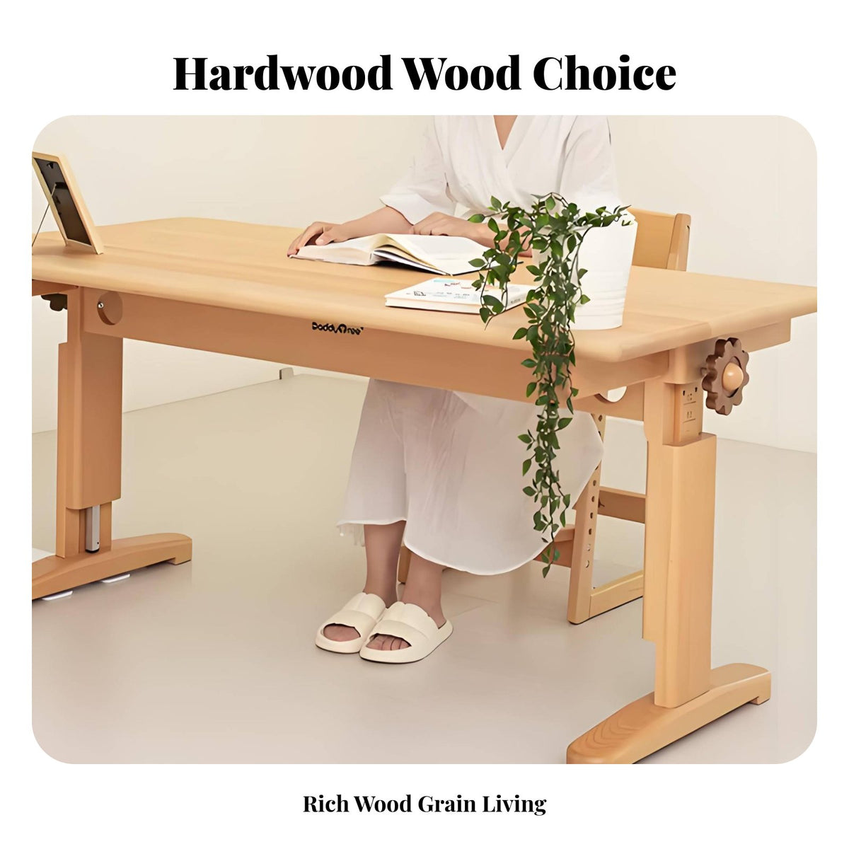 durable Wood Double Wooden Desk Large Work Surface Household Furniture Two-Person Design Workstation Table Spacious Workspace for Students, Remote Workers, Professionals, Living Room, Home Office, Bedroom