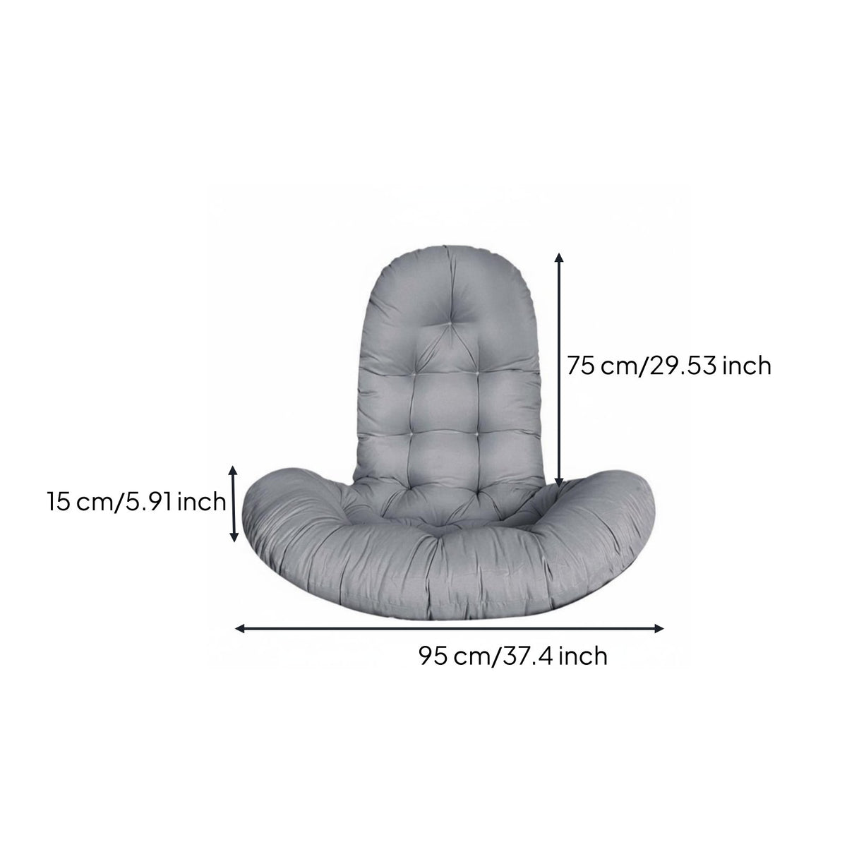 Outdoor Hanging Chair Cushion Anti-Pilling Hanging Chair Cushion Button Tufted