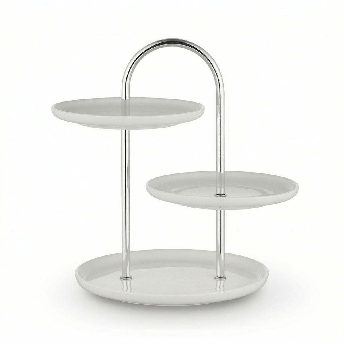 Tier Stand with Handle Ceramic Cake Stand Set Round for Birthday Parties