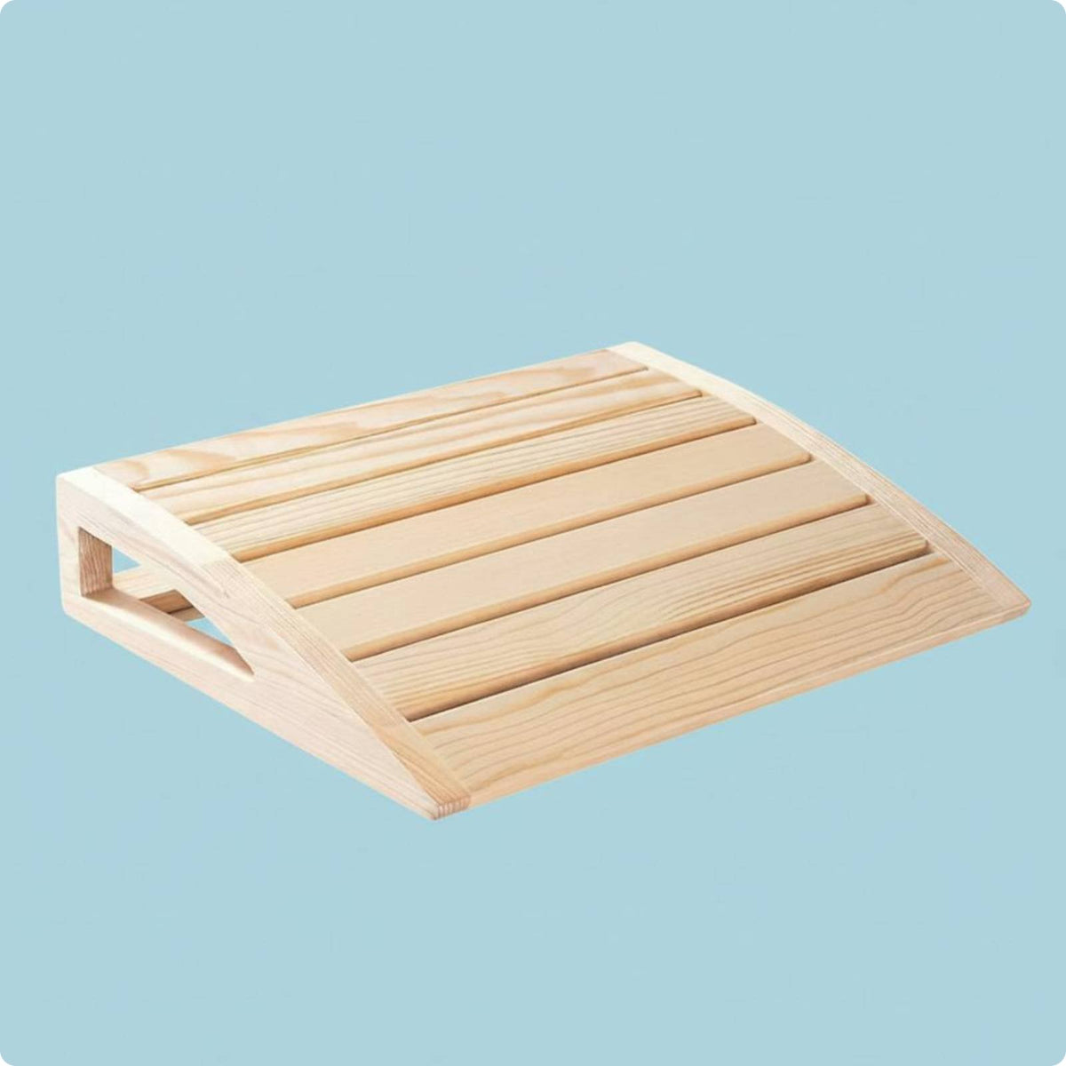 S-Shaped Sauna Backrest Natural Wood Wooden Sauna Backrest Curved Shape