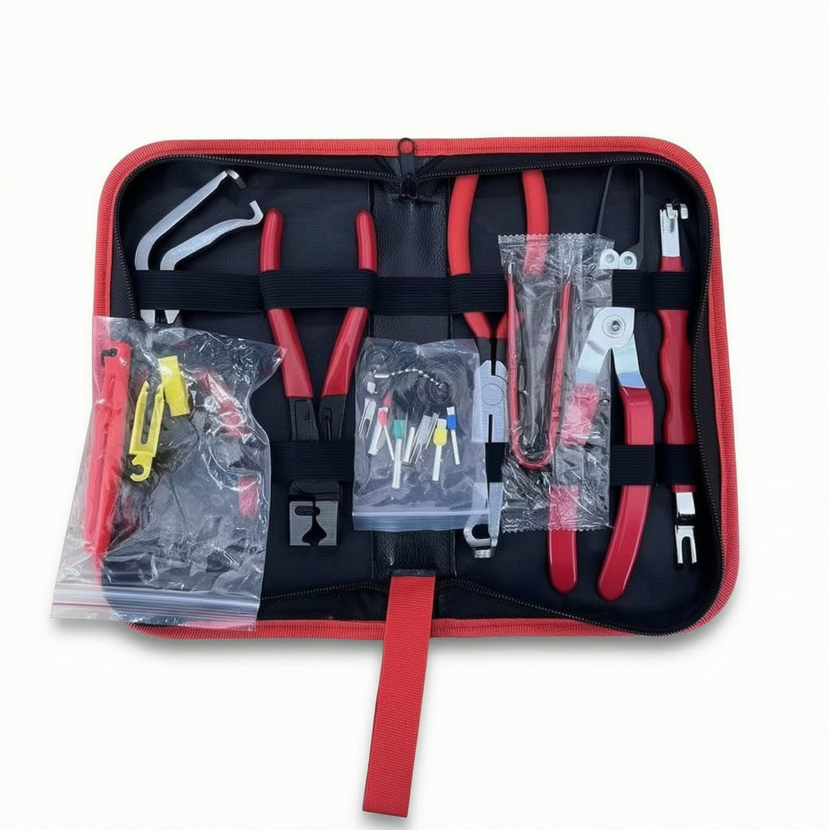 11 Pieces Metric Automotive Tool Kit with Zippered Case Tough Car Repair Tool Set with Storage Case Non-Slip Corrosion-Resistant for Mechanics