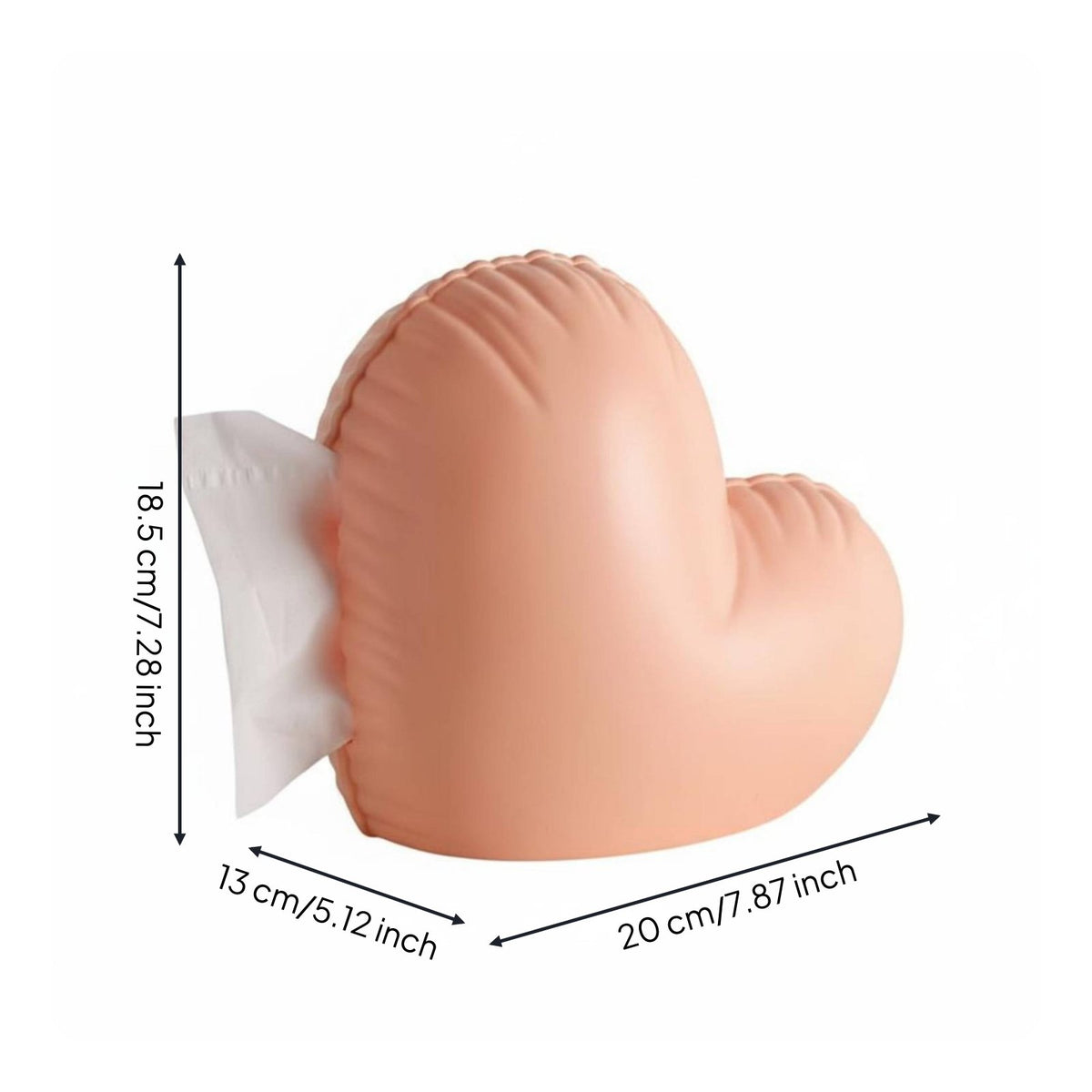 Heart Shaped Tissue Box Luxury Feel Heart Pattern Napkin Box Creative Design
