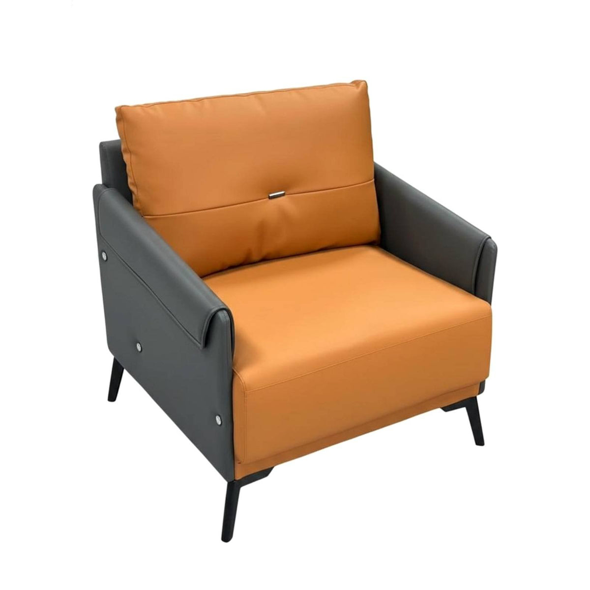 space-efficient Size Wooden Frame Armchair Easy Assembly Indoor Furniture Comfortable Cushioning Lounge Chair Modern Design for Apartment Dwellers, Business Professionals, Homeowners, Whiteice, Living Room, Reception Area, Small Spaces