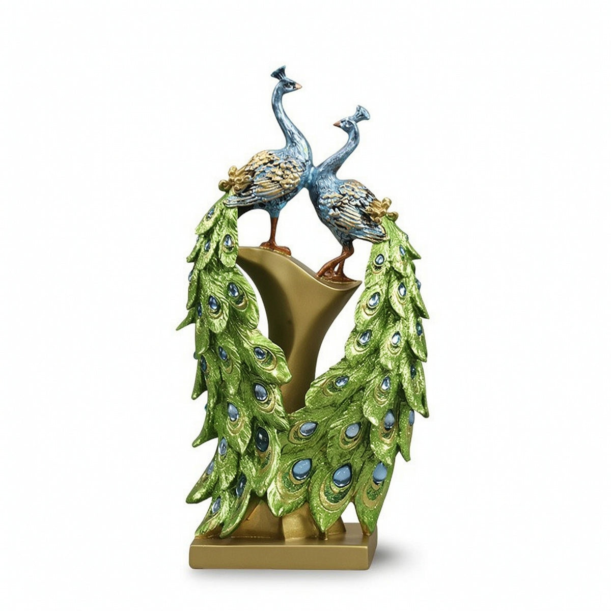 Peacock Figurine Sophisticated Decor Modern for Entryway