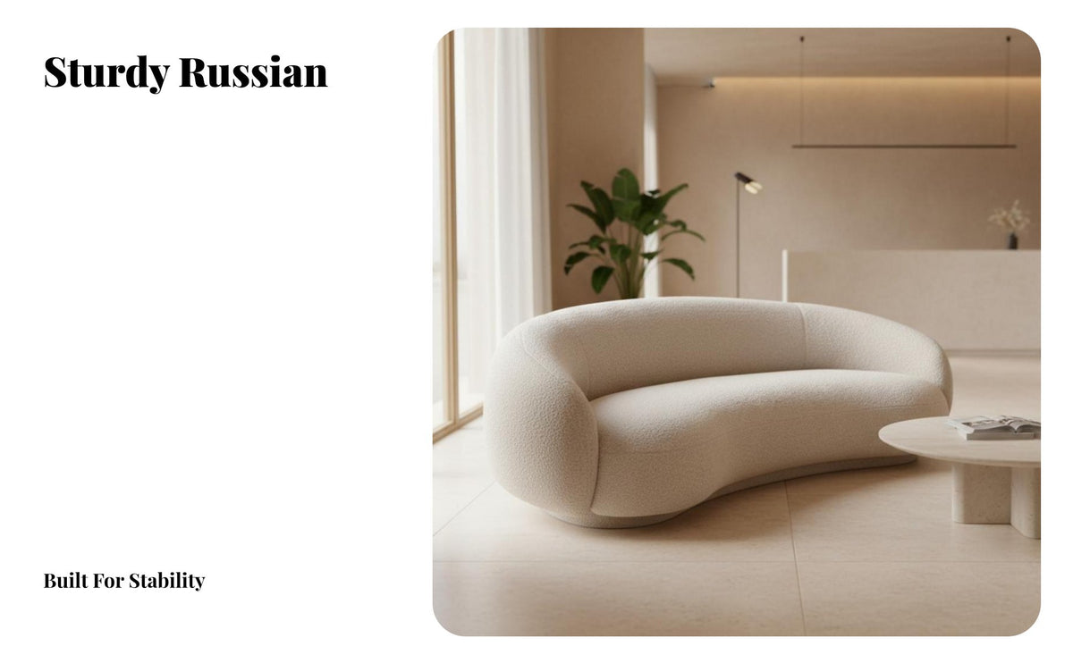 Sweepingd Kidney-Bean Sofa Minimalist & Design Oversized Sweepingd Lounger Statement Piece Living Room Furniture for Lounge Area, Hotel Lobby