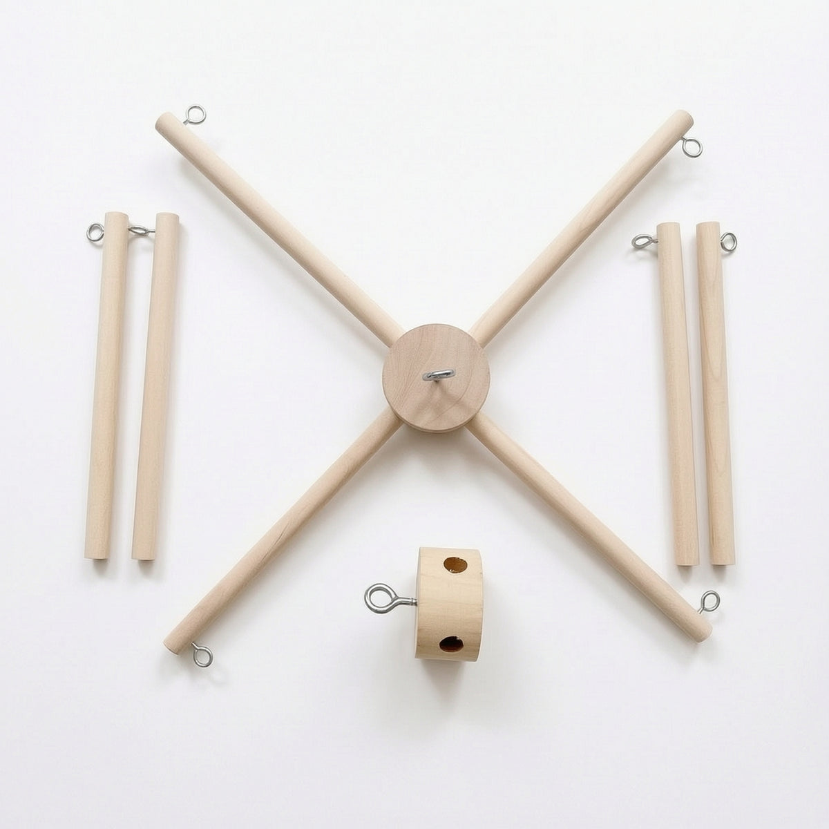 Diy Wind Chime Frame Natural Finish Wind Chime Bracket Hardware Decorative Metal Long-Lasting for Crafters, Home Decor