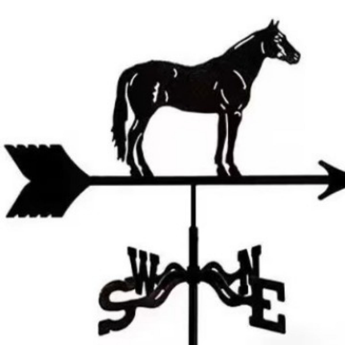 Metal Weather Vane Spray Painted Finish Wind Direction Indicator European Design