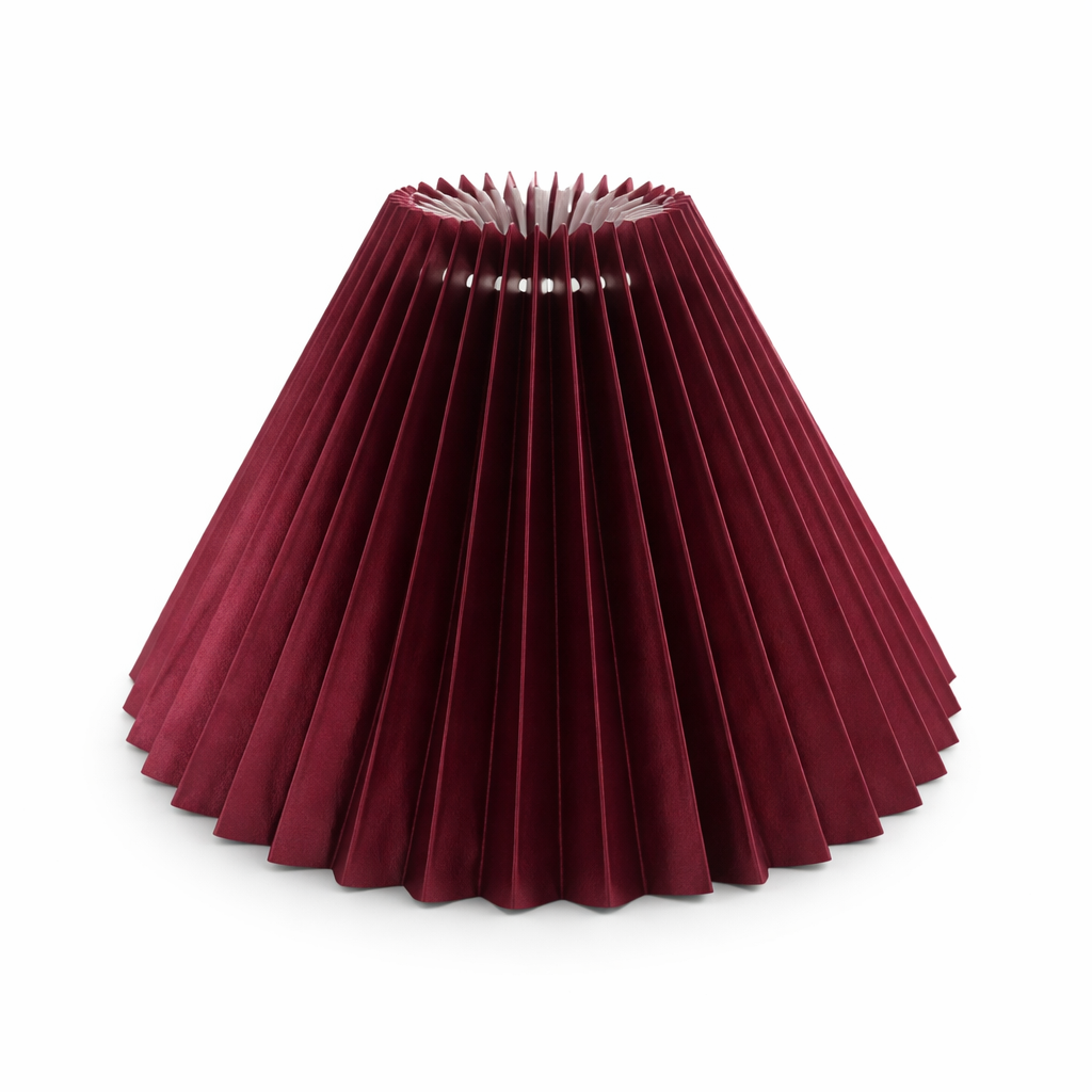 Light Shade with Pleated Barrel Design for Table Lamp and Bedside PVC Material Lampshade for Easy Maintenance, Home Decor Feature