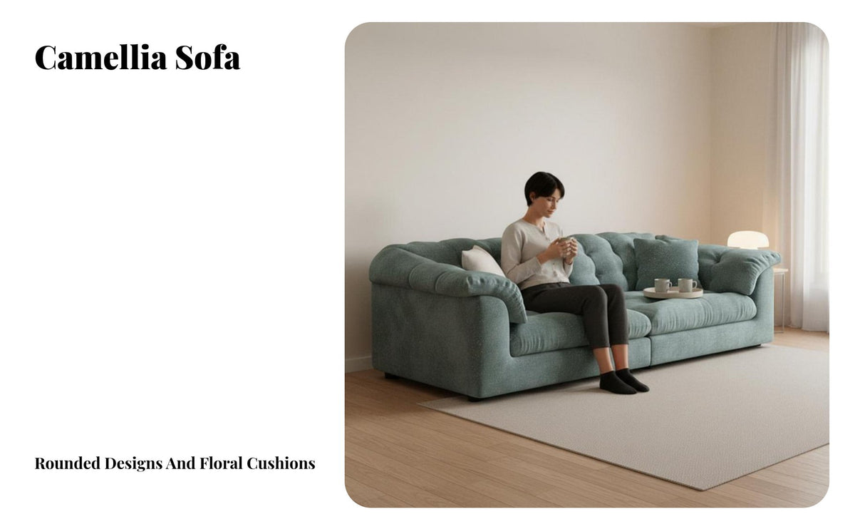 Fluffy-Like Design Channel-Tufted Sofa Modern Minimalist Design Couch High-Resilience Filling Living Room Seating Skin-Friendly Material for Apartment Dwellers, Homeowners, Young Adults, Small Areas, Home, Lounge Area