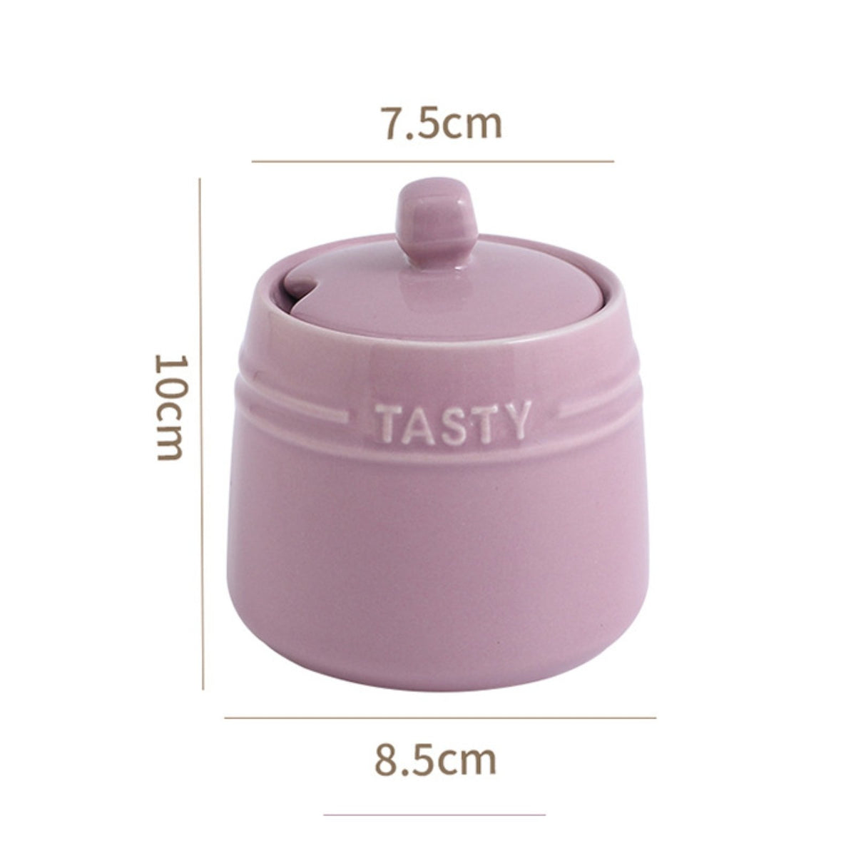 Ceramic Seasoning Jar with Spoon Modern Design Ceramic Condiment Set Space