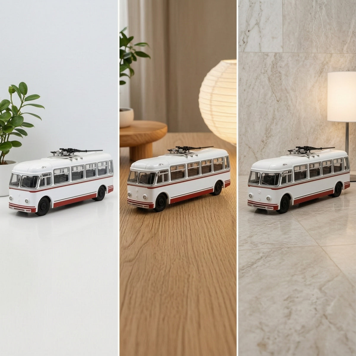 Trolleybus Model 1:43 Scale Collectible Bus Detailed Miniature for Adults