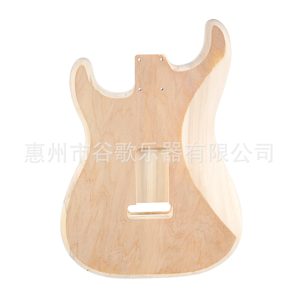 ST Poplar Guitar Body with Double Single Coil Pickup Cavities (Double Humbucker Routes)
