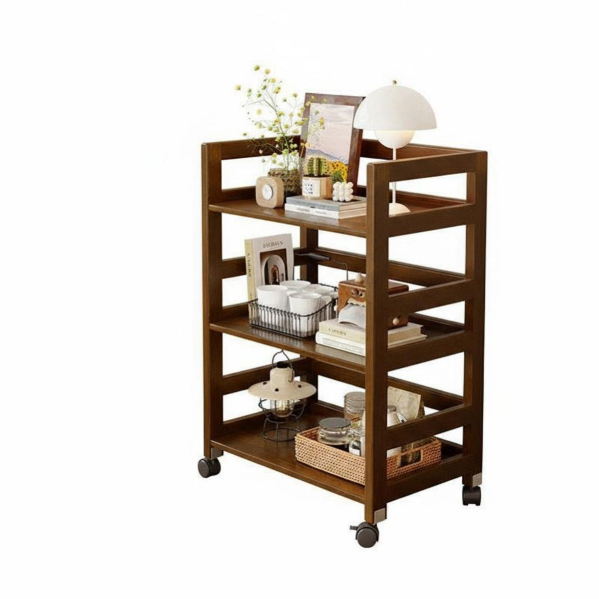 Multi-Tier Rolling Trolley Versatile Use Storage Trolley Sturdy Construction