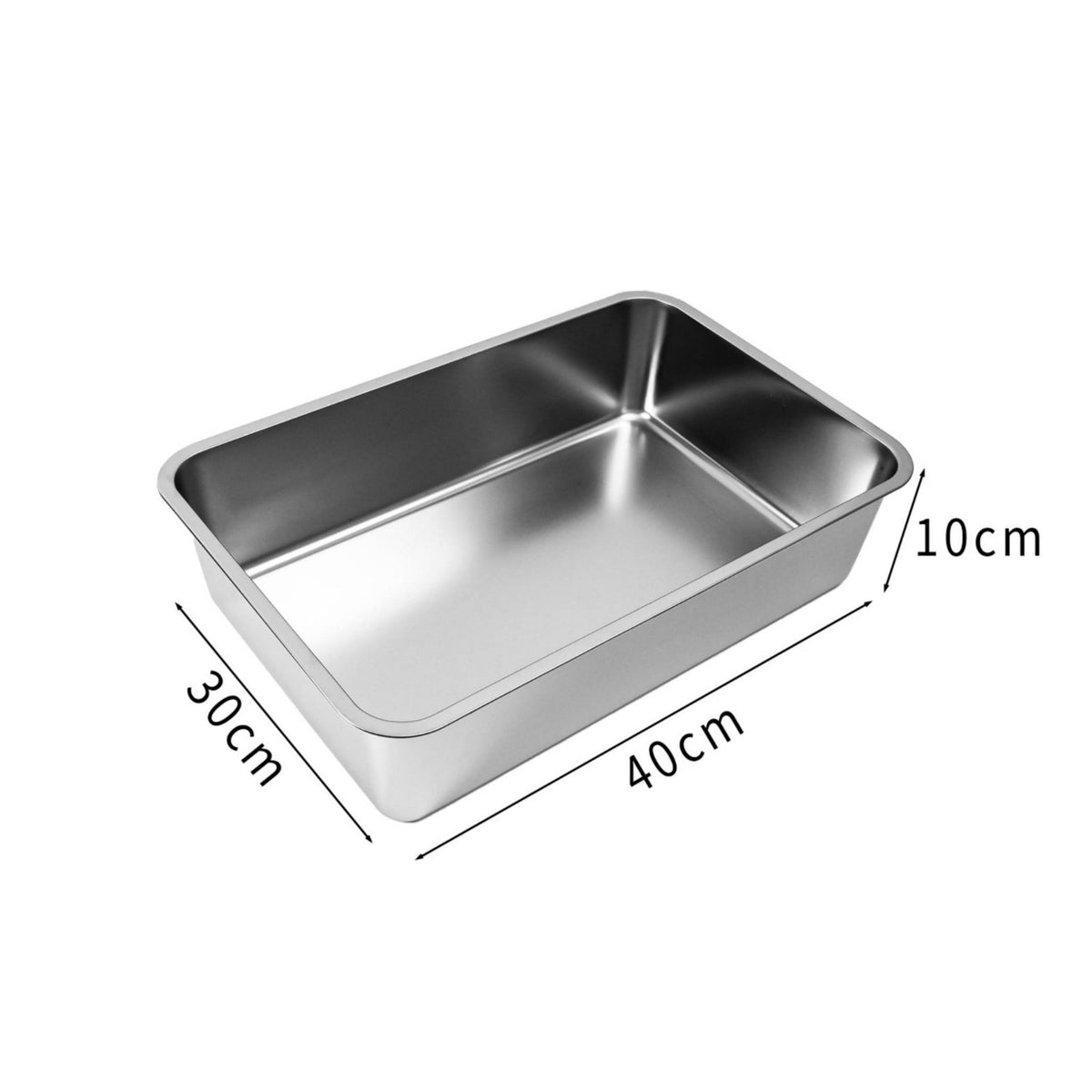 Extra Large Cat Litter Tray Pet Toilet Non Porous for Heavy Cats