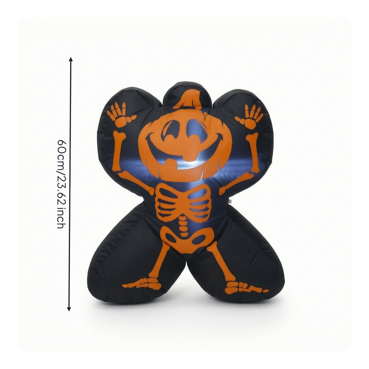 Outdoor Inflatable Skeleton with Light Glowing Halloween Inflatable with LEDs Quickly Inflates Inflate Decoration Large for Lawn