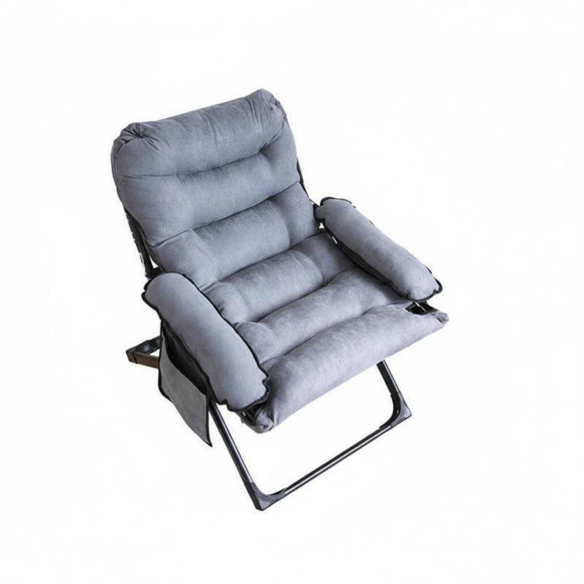 Padded Folding Recliner Cushiony Cushioning Reclining Chair Removable Cushion
