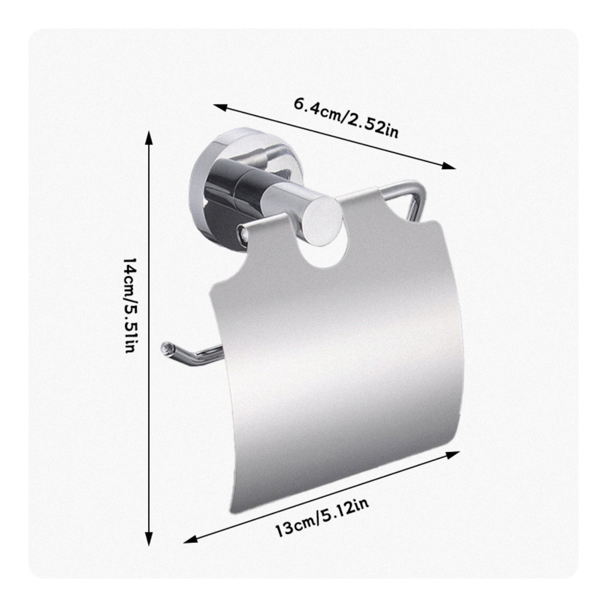 Toilet Roll Holder Metal Wall Mounted Bathroom Tissue Holder Space Saving