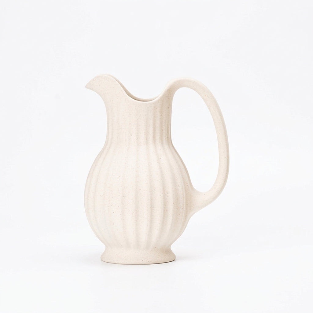 Ceramic Vase Teapot, White Porcelain, Modern Minimalist