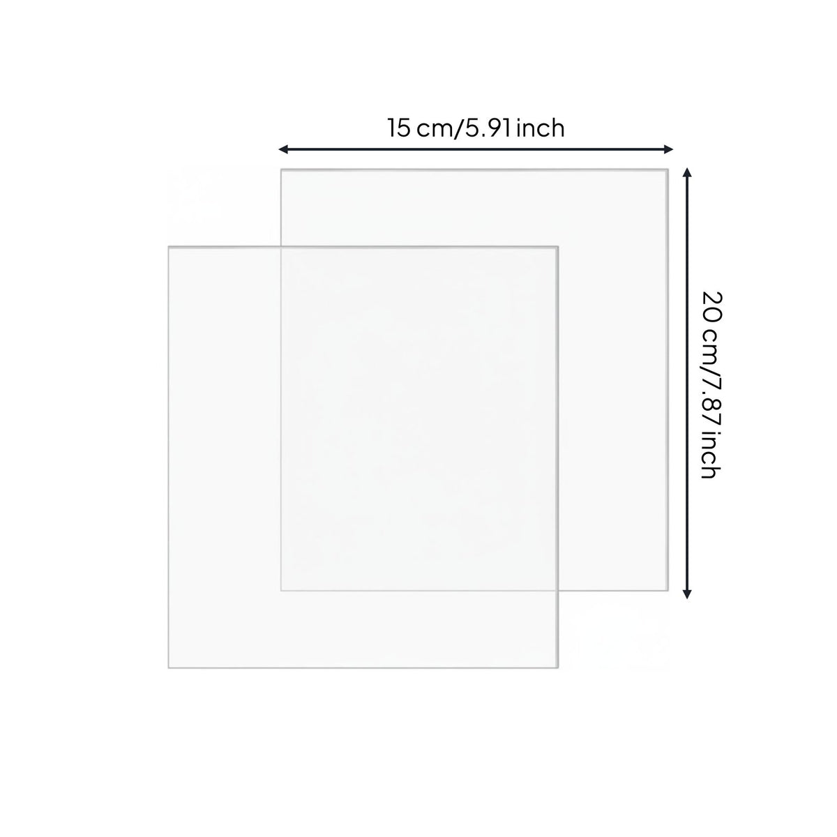 2 Pieces Acrylic Cutting Pad Standard Size Acrylic Cutting Plate Smooth Surface Crafting Supply for Art Studio