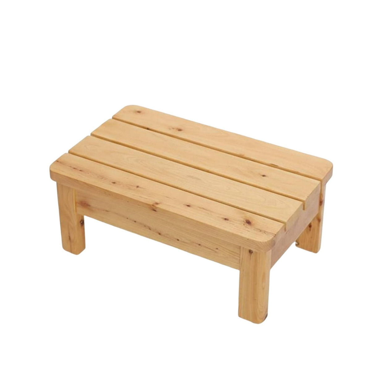 Low Wooden Bench Solid Wood Construction Low-Height Stool Waterproof for Adults