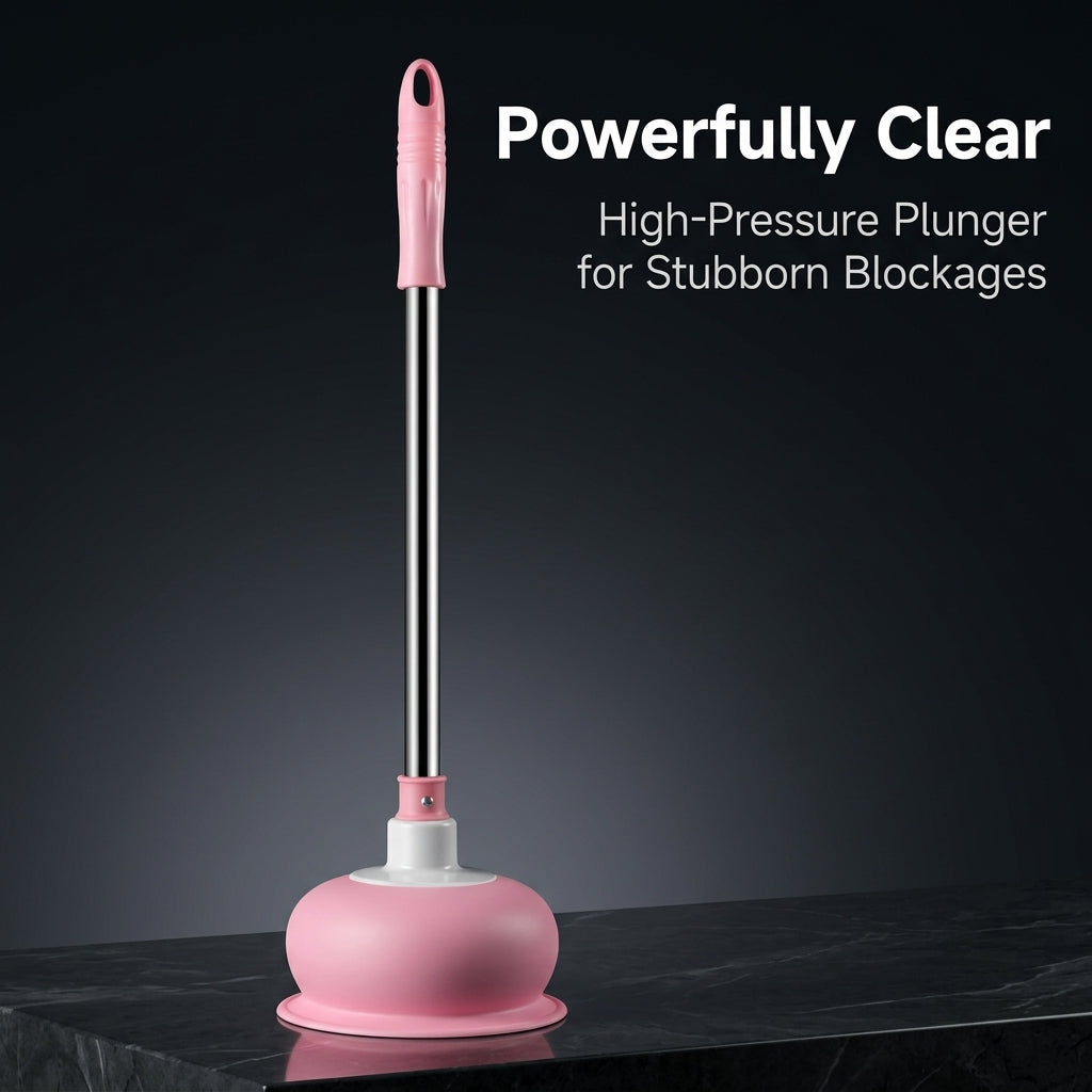 Clogged Drain Remover, Toilet Plunger for Tool for Sink, for Homeowner, PVC 15cm*55cm
