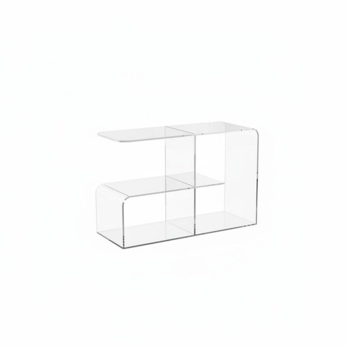 C-Shaped Side Table Minimalist Design C-Shaped Table Space-Saving for Homeowners
