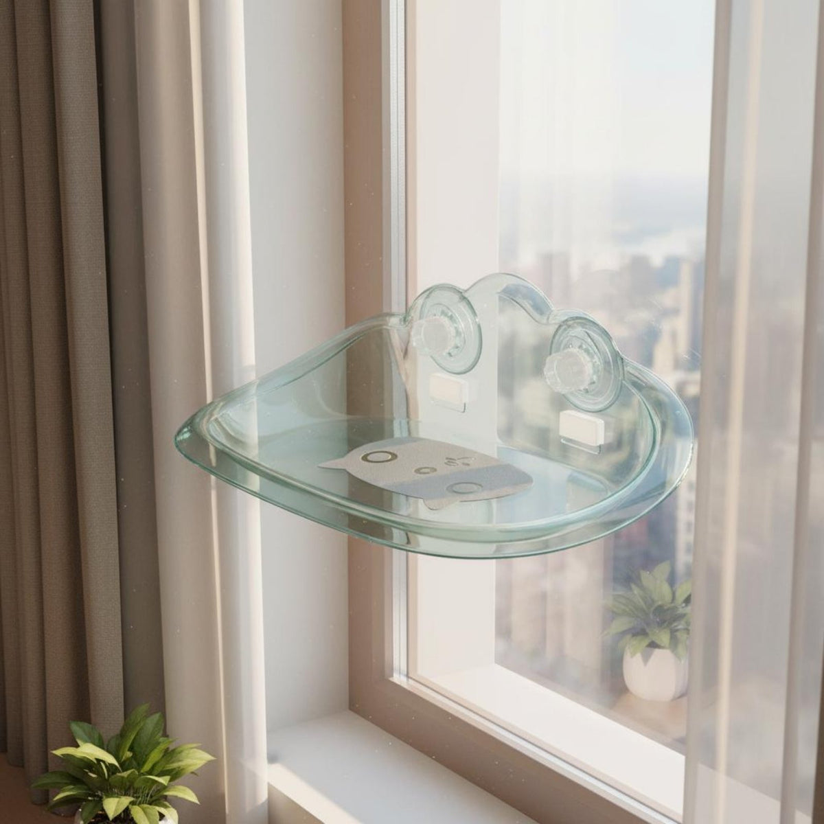 Cat Sunbathing Shelf Traceless Removal Window Mounted Cat Bed Soft Shape Pet Supplies for Balcony