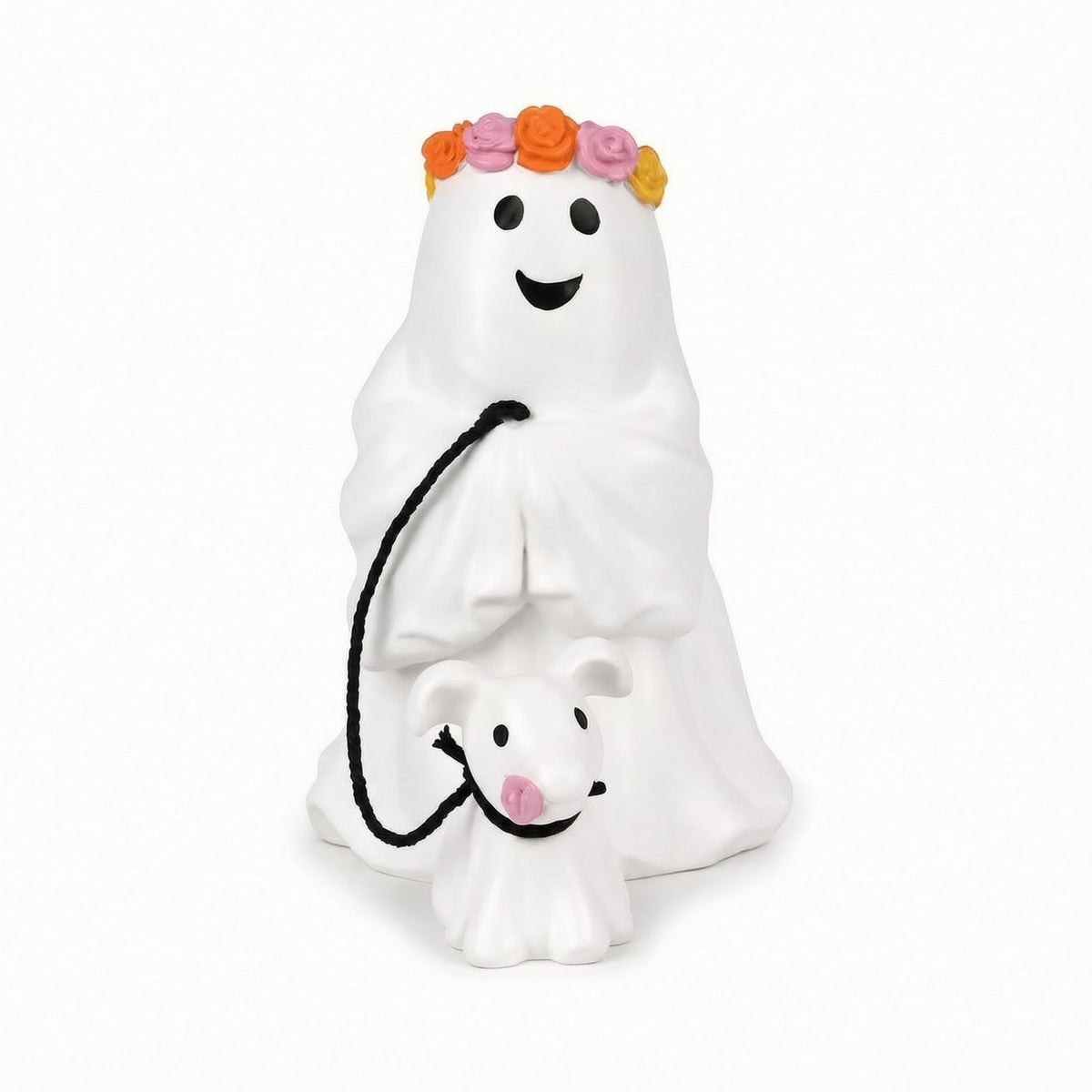 Ghost Walking Dog Statue Whimsical Halloween Table Decor Spooky for Collectors
