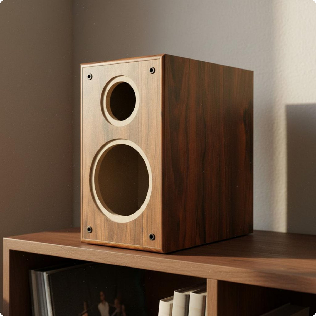 Bass Vented Speaker Cabinet Build Wooden Speaker Enclosure Cutout Audio Gear